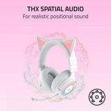 Razer Kraken Kitty V3 Pro white gaming headset, UK version