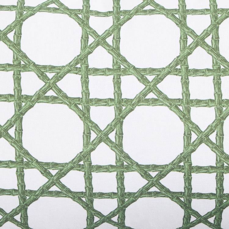 Habitat bamboo print cushion white green 60x30cm - British product