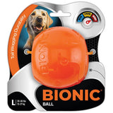Bionic Ball large dog toy in orange, UK version