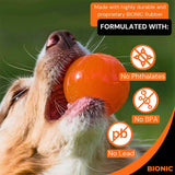 Bionic Ball large dog toy in orange, UK version