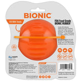 Bionic Ball large dog toy in orange, UK version