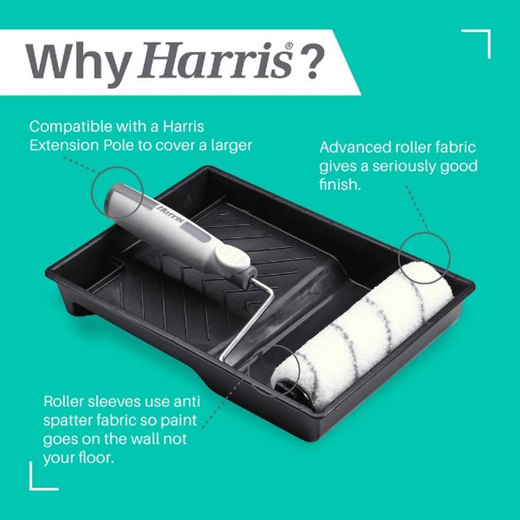 Harris 9 inch roller set for walls and ceilings (British brand)