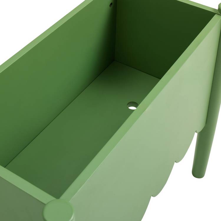 Argos Home wooden green planter 60 litre, imported from the UK