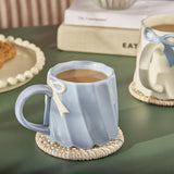 Argos Argos Home Scalloped White Bow Blue Mug 180ml- Buy online at McGrocer
