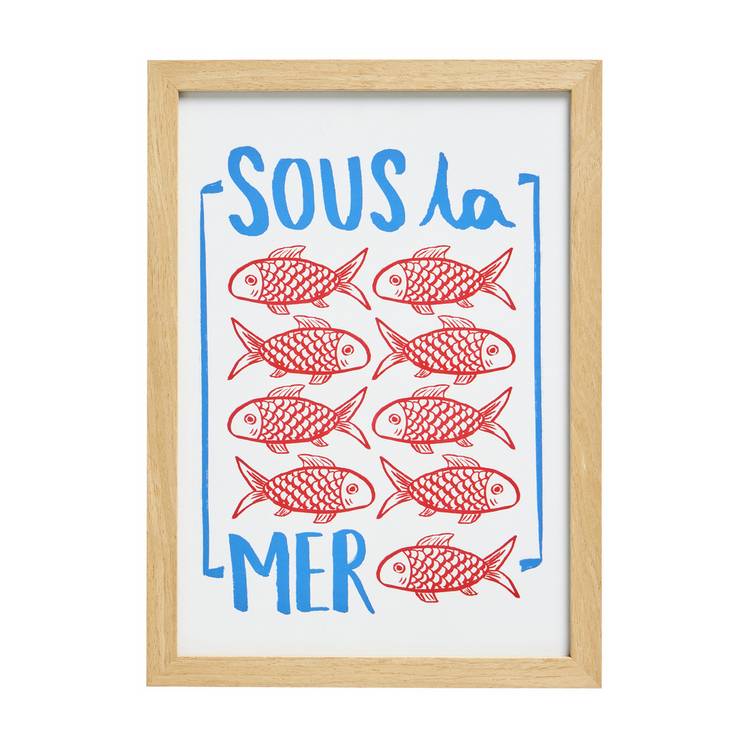Argos Home Sous la Mer framed print, imported from the UK