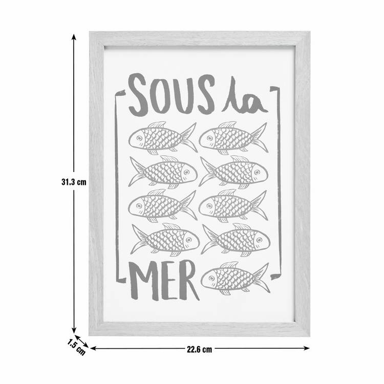Argos Home Sous la Mer framed print, imported from the UK