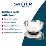 Salter stainless steel digital kitchen scale with bowl 2L - British product