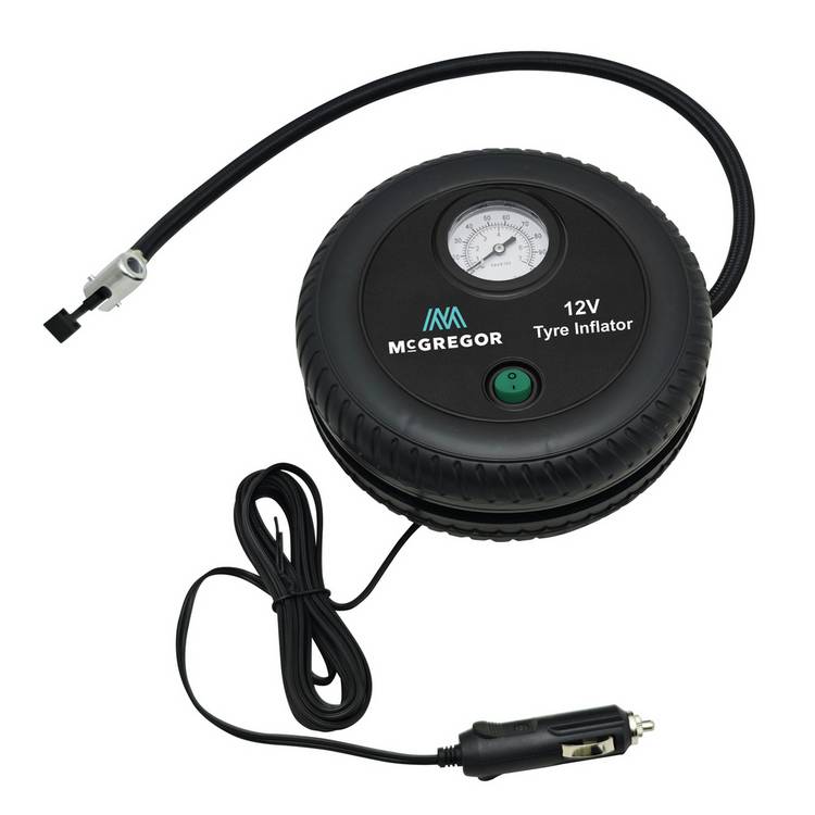 McGregor analogue tyre inflator 12V with gauge - British product