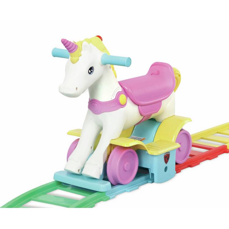Rollplay Rainbow Unicorn 2-in-1 ride-on (British brand)