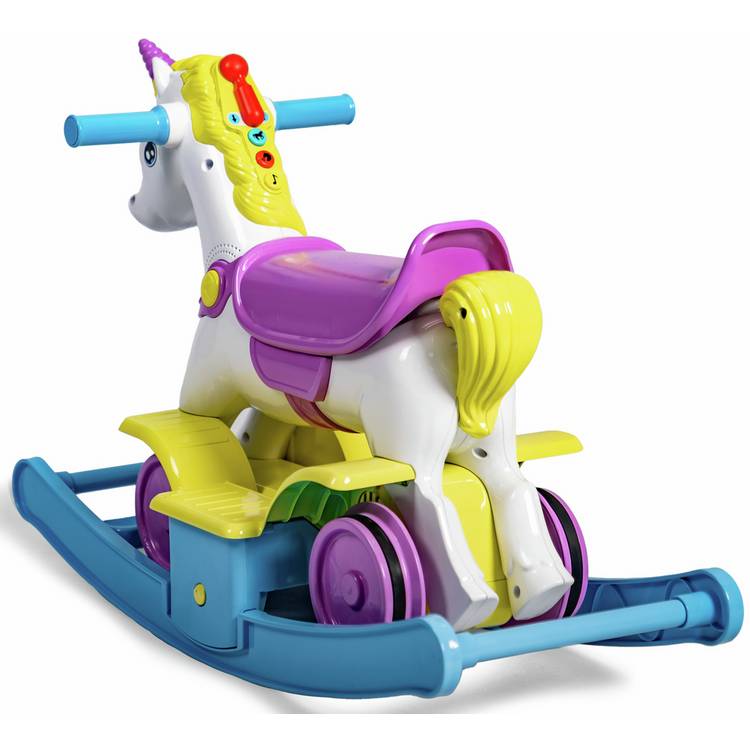 Rollplay Rainbow Unicorn 2-in-1 ride-on (British brand)
