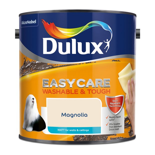 Dulux Easycare Washable & Tough Matt Paint Magnolia 2.5L, UK version