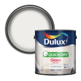 Dulux Quick Dry Gloss Paint Pure Brilliant White 2.5L, UK version