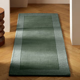 Habitat wool runner green 66x200cm, imported from the UK