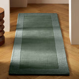 Argos Habitat Simple Border Green Wool Cut Pile Runner 66x200cm- Buy online at McGrocer