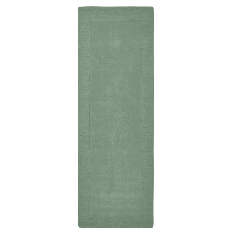 Habitat wool runner green 66x200cm, imported from the UK