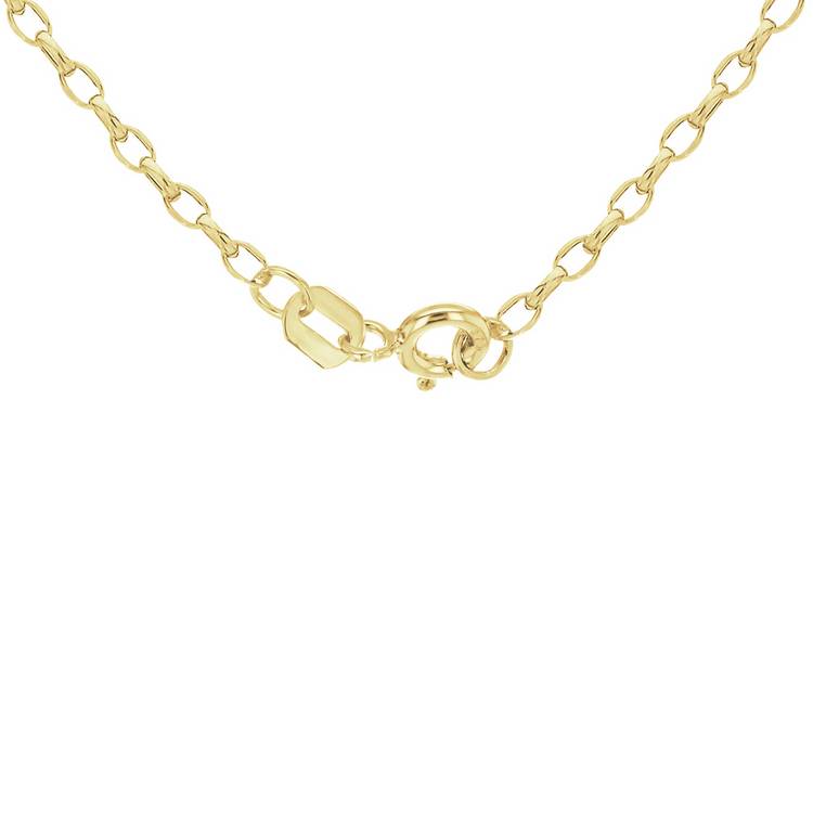 Revere 9ct gold dog tag pendant necklace (British brand)