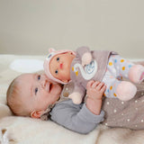 Baby Annabell Sweetie Mauve Doll soft-bodied toy with rattle, UK version