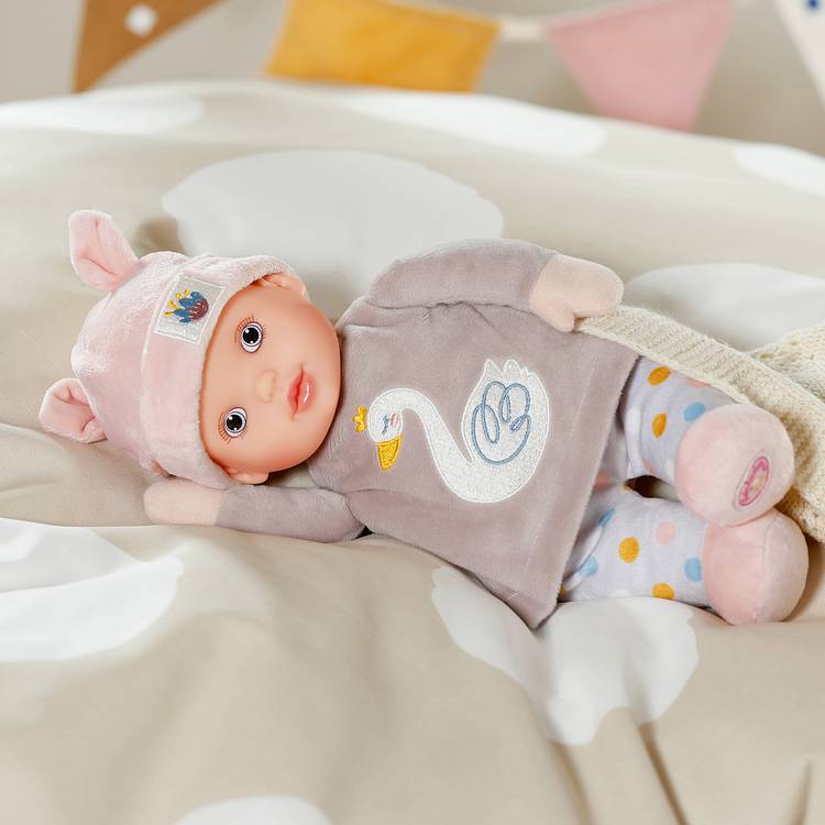 Baby Annabell Sweetie Mauve Doll soft-bodied toy with rattle, UK version
