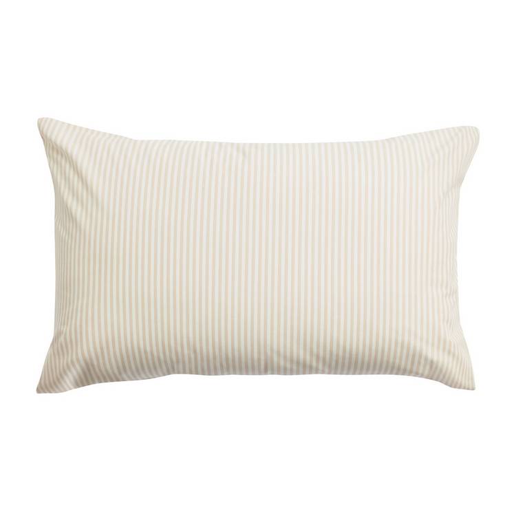 Habitat Oxford stripe neutral pillowcase L75 W50cm, imported from the UK
