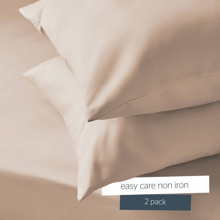 Silentnight Supersoft pink pillowcase pair standard size - British product
