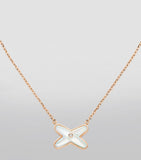 Chaumet Jeux de Liens pendant necklace in rose gold with mother-of-pearl, UK version