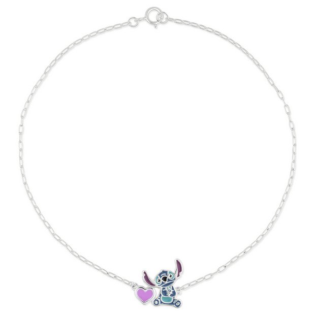 Disney Stitch charm bracelet sterling silver 23cm - British product