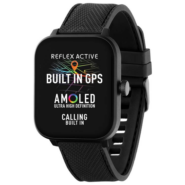 Reflex Active Series 44 Black smart watch, imported from the UK