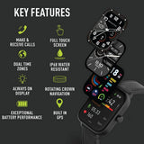 Reflex Active Series 44 Black smart watch, imported from the UK