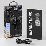 Reflex Active Series 44 Black smart watch, imported from the UK