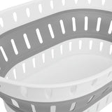 Argos Home collapsible laundry basket 37L white and grey, imported from the UK