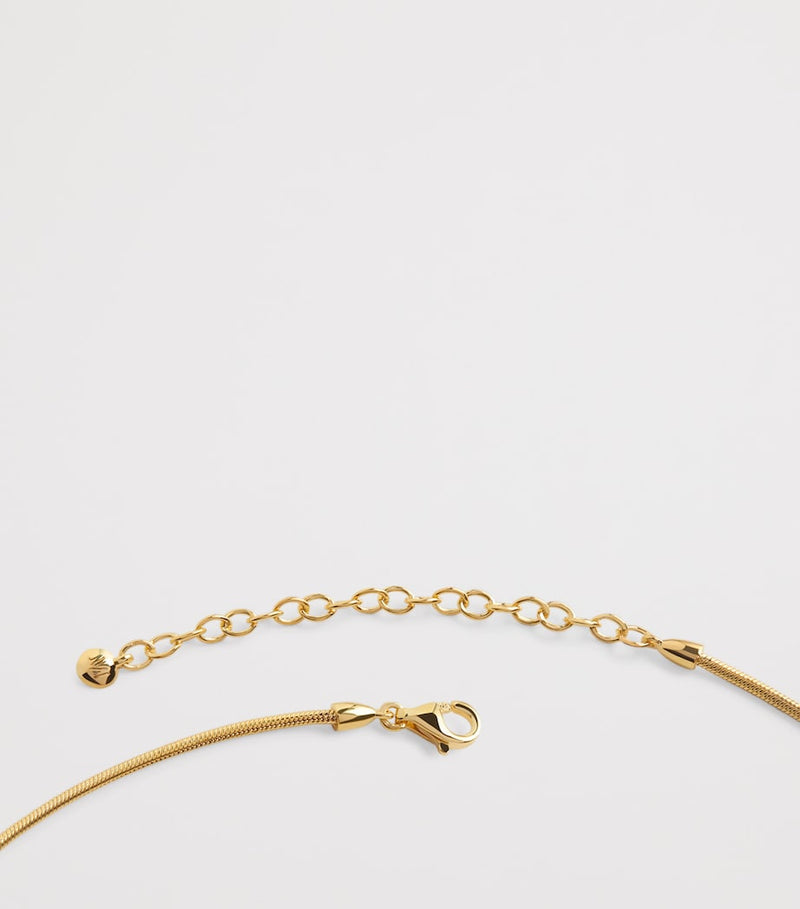 Monica Vinader gold vermeil onyx Odyssey necklace, UK version