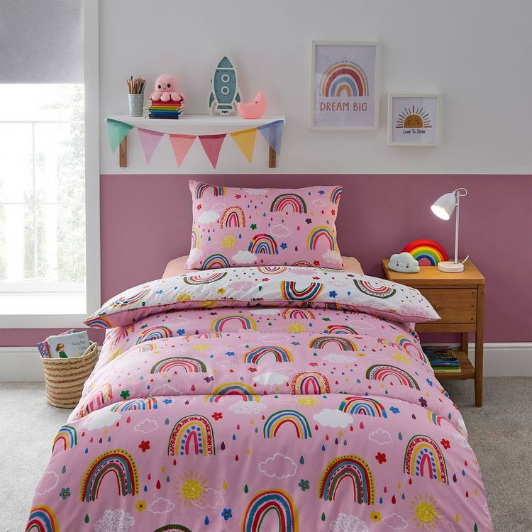 Silentnight Healthy Growth rainbow coverless duvet set single, UK version