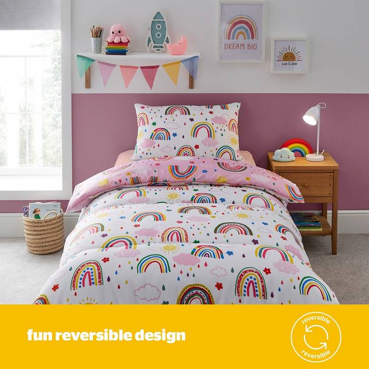 Silentnight Healthy Growth rainbow coverless duvet set single, UK version
