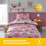 Silentnight Healthy Growth rainbow coverless duvet set single, UK version
