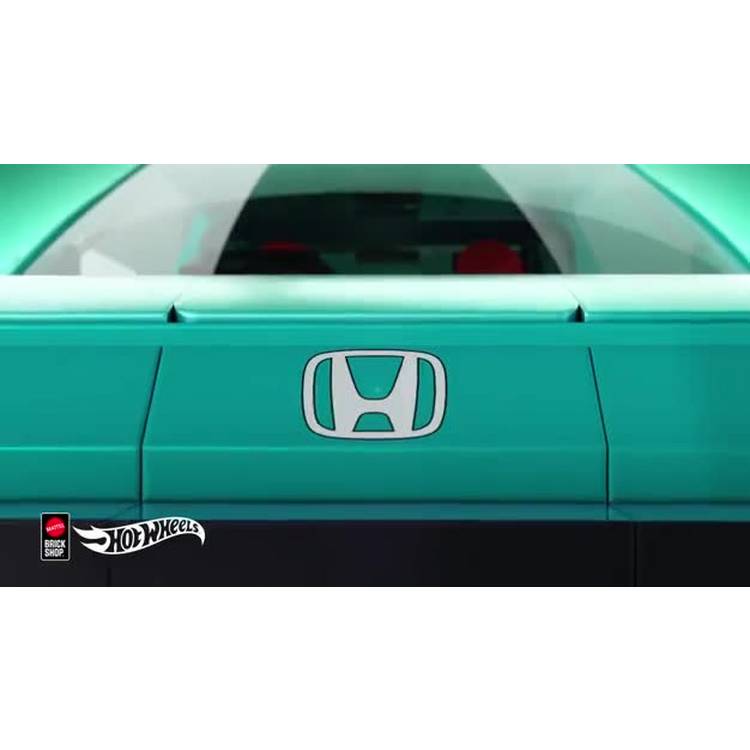 Mattel Brick Shop Hot Wheels 1:32 scale '90 Honda Civic EF building set, UK version