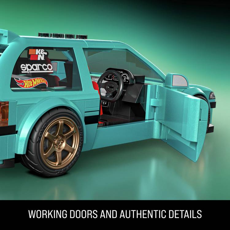 Mattel Brick Shop Hot Wheels 1:32 scale '90 Honda Civic EF building set, UK version
