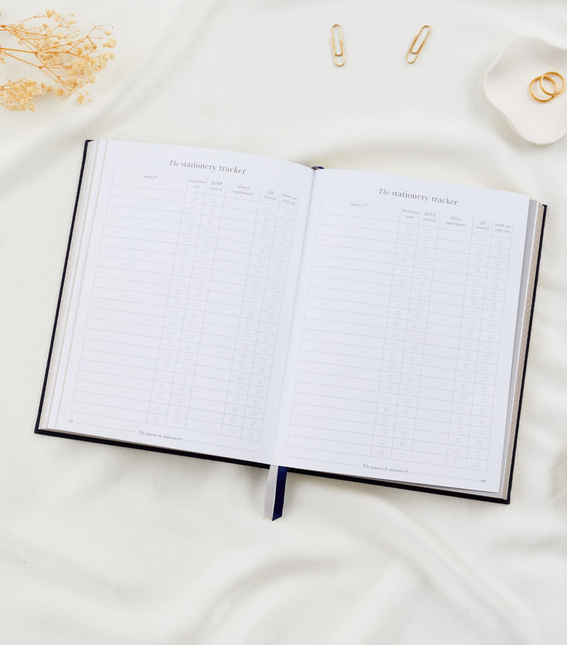 Blush and Gold wedding planner journal - British product