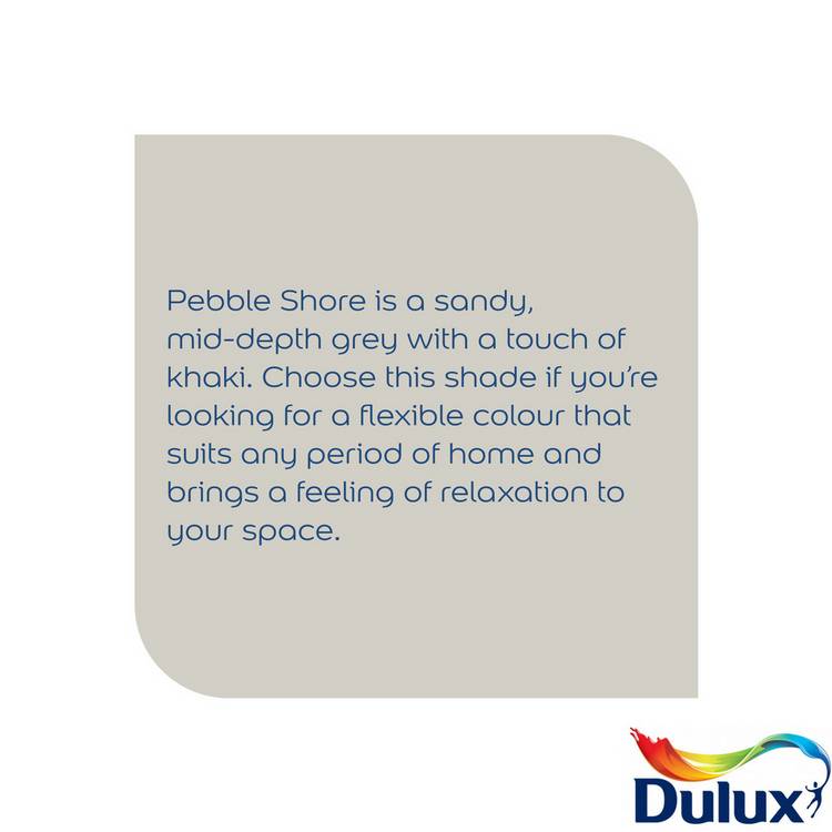 Dulux Pebble Shore matt paint 2.5L, imported from the UK