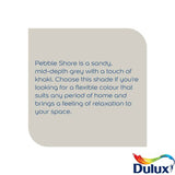 Dulux Pebble Shore matt paint 2.5L, imported from the UK