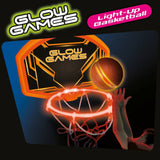 Glow Games light up basketball set with LED hoop and ball, imported from the UK
