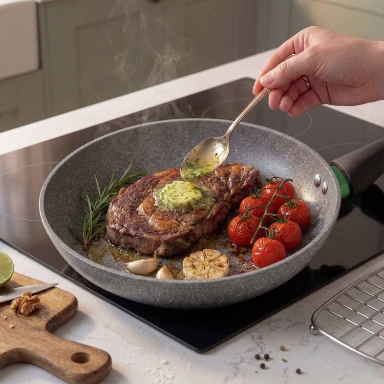Salter 4-piece non-stick pan set grey - British product