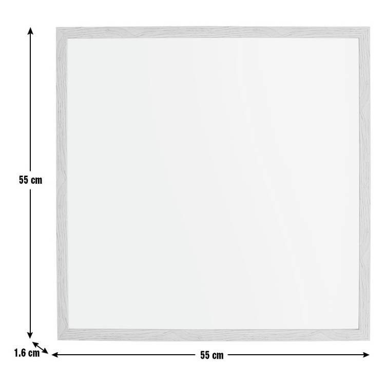 Home Essentials oak effect square wall mirror 55x55cm (British brand)