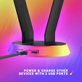 STEALTH Glow gaming headset stand black, UK version