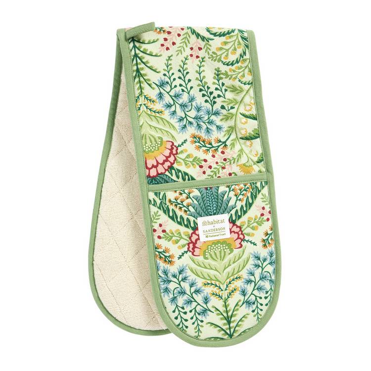 Habitat double oven glove green, imported from the UK