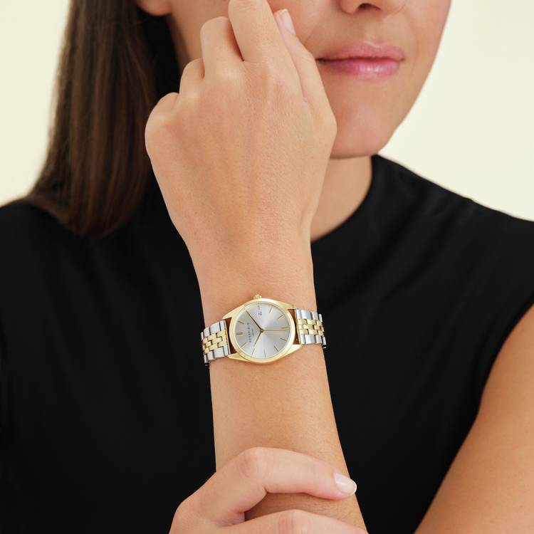 Rosefield Ace XS ladies duotone steel bracelet watch, imported from the UK