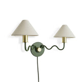 Habitat Wiggle wall light green and natural two-light, imported from the UK