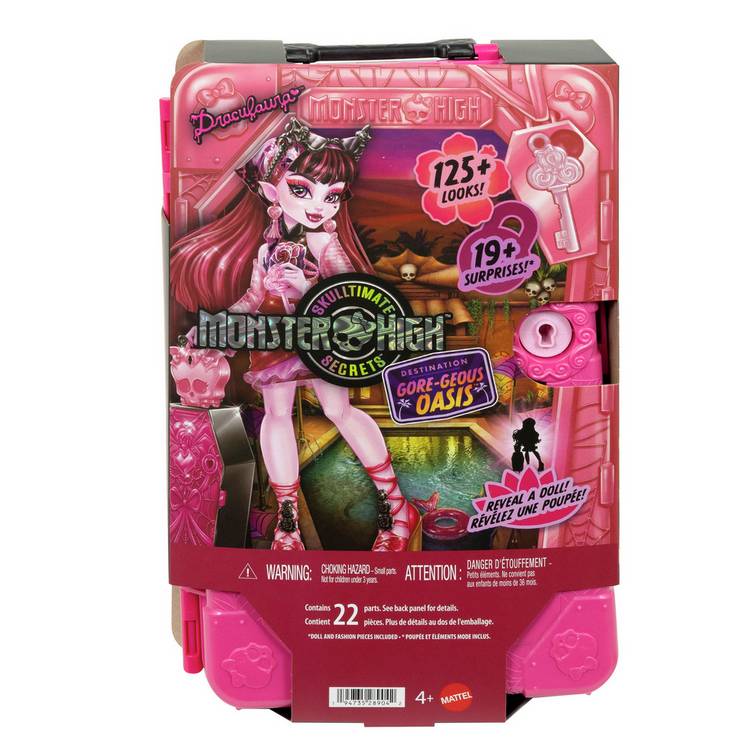Monster High Draculaura Skulltimate Secrets doll playset, imported from the UK