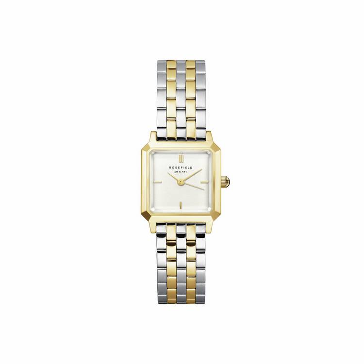 Rosefield Boxelle ladies duotone steel bracelet watch, imported from the UK