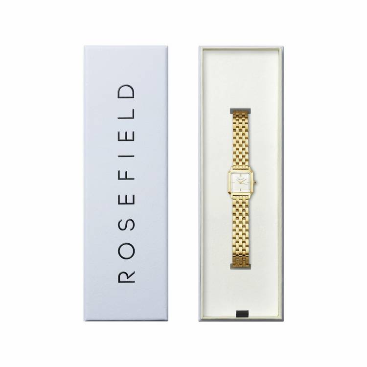 Rosefield Boxelle Steel Gold Ladies Bracelet Watch, UK version