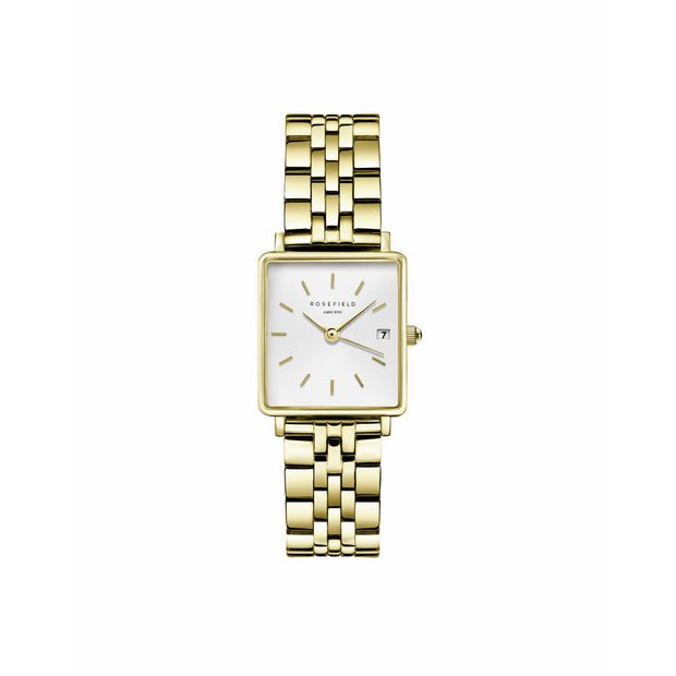 Rosefield Boxy XS ladies gold bracelet watch, imported from the UK
